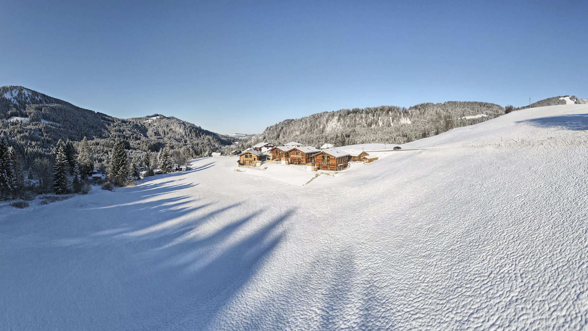 Winterliche Schrofen Chalets